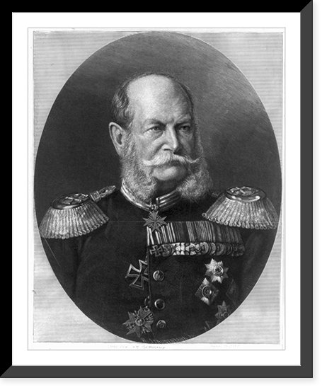 Historic Framed Print, Wilhelm I, German Emperor, 1797-1888,  17-7/8" x 21-7/8"