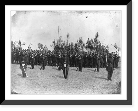 Historic Framed Print, Hilton Head, S.C. ca. Feb. 28, 1862. Company H, 3rd New Hampshire Infantry,  17-7/8" x 21-7/8"