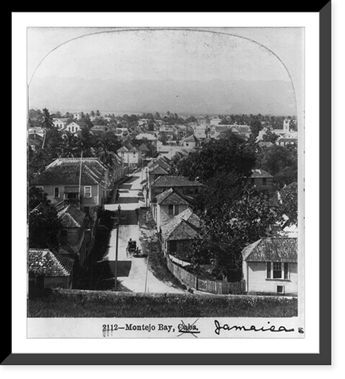 Historic Framed Print, Montejo Bay, Jamaica,  17-7/8" x 21-7/8"