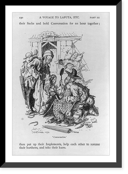 Historic Framed Print, [4 illus. of Gulliver's Travels] - 3,  17-7/8" x 21-7/8"