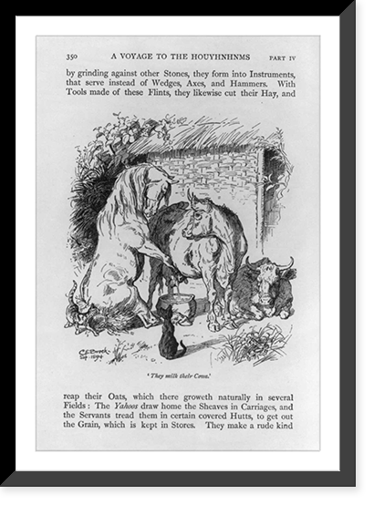 Historic Framed Print, [4 illus. of Gulliver's Travels] - 4,  17-7/8" x 21-7/8"