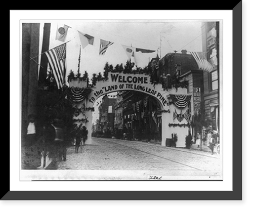 Historic Framed Print, Taft welcome arch by day, Wilmington, N.C.,  17-7/8" x 21-7/8"