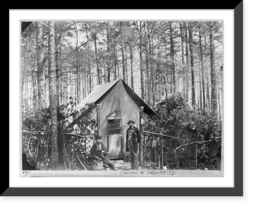 Historic Framed Print, Headquarters Army of Potomac - Brandy Station, February 1864. Post Office,  17-7/8" x 21-7/8"