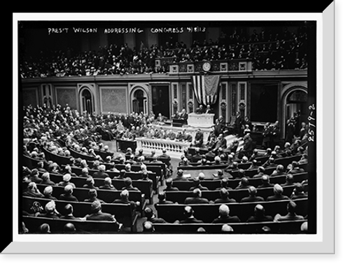 Historic Framed Print, Pres. Wilson addressing Congress - 2,  17-7/8" x 21-7/8"