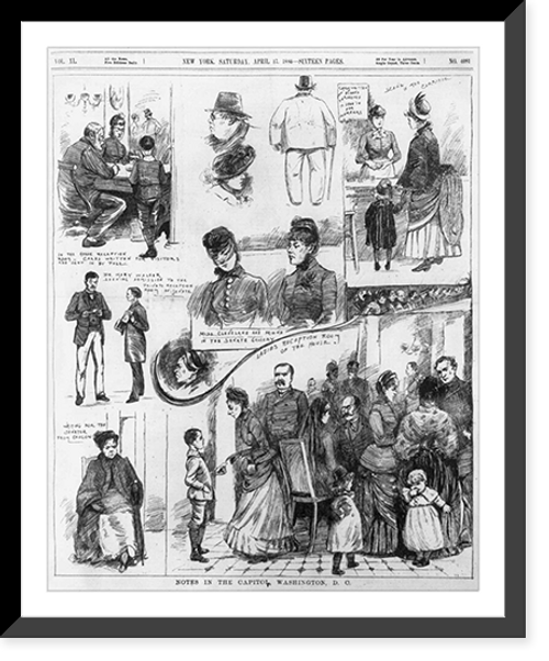 Historic Framed Print, Notes in the Capitol, Washington, D.C.,  17-7/8" x 21-7/8"
