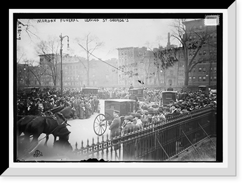 Historic Framed Print, Morgan funeral leaving St. George's - 2,  17-7/8" x 21-7/8"