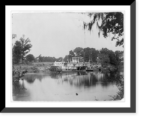 Historic Framed Print, Flint River scene, Bainbridge, Ga.,  17-7/8" x 21-7/8"