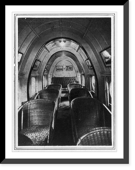 Tastefully decorated - the saloon of a large Vickers aeroplane Classic, Antique Poster