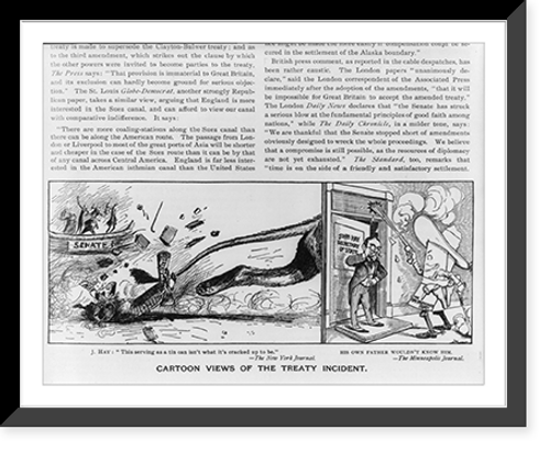 Historic Framed Print, Cartoon views of the treaty incident,  17-7/8" x 21-7/8"