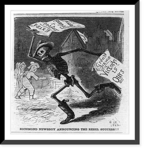 Richmond newsboy announcing the rebel success!!!, Vintage Wall Art