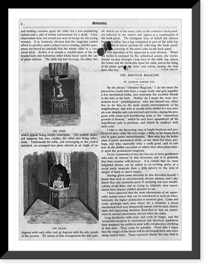 4 cuts of Powell's cremation illusion - 2 Classic, Antique Poster
