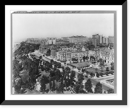 Bird's-eye view of Riverside Drive from 72nd St., New York City, Vintage Poster