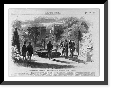 Exhuming the remains of President Monroe in the Second Street Cemetery, NYC Funeral of Pres. James Monroe, Historic Print