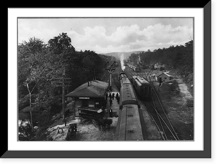 New Jersey. Beaver Lake. Trains and yards at Beaver Lake Railroad Station, Historic Reproduction
