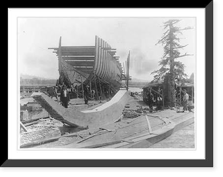Dickie Co. shipyard, Raymond City, W. Va, Vintage Print