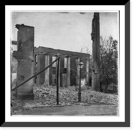 Ruins of the Franklin County Court House, Chambersburg, Pa., destroyed by Confederate troops in 1864 Classic, Antique Wall Art