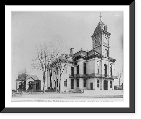 Arkansas courthouses: Pine Bluff, Jefferson Co., over one hundered years old and in continuous use, Antique Wall Art