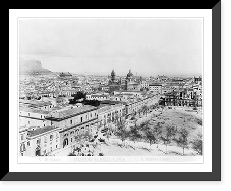 Historic Framed Print, Palermo, [Sicily, Italy]: Panorama da Porta Nuova,  17-7/8" x 21-7/8"