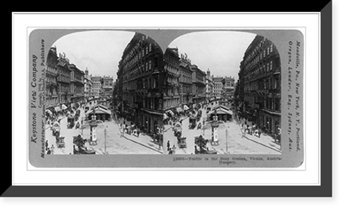 Historic Framed Print, Traffic in the busy Graben, Vienna, Austria-Hungary,  17-7/8" x 21-7/8"