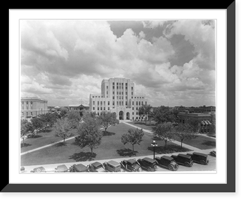Historic Framed Print, Potter county courthouse, Amarillo, Texas - 2,  17-7/8" x 21-7/8"
