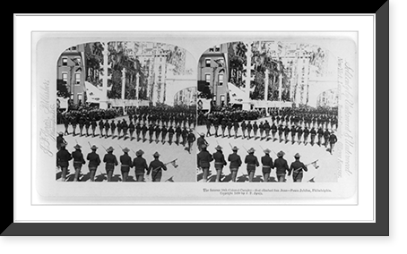 The famous 10th Colored Cavalry - that climbed San Juan - Peace Jubilee, Philadelphia, Antique Print