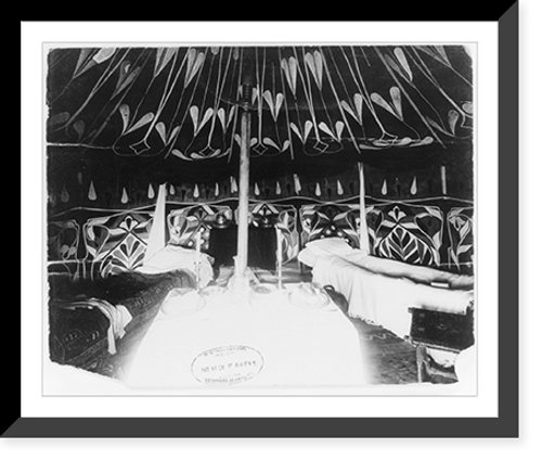 Historic Framed Print, Interior of our tent, Nazareth,  17-7/8" x 21-7/8"