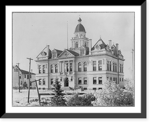 Historic Framed Print, Itasca County Court House, Grand Rapids, Minn.,  17-7/8" x 21-7/8"