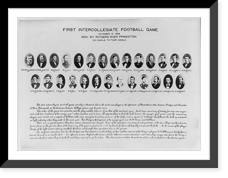 First intercollegiate football game, Novermber 6, 1869, won by Rutgers over Princeton, Historic Reproduction
