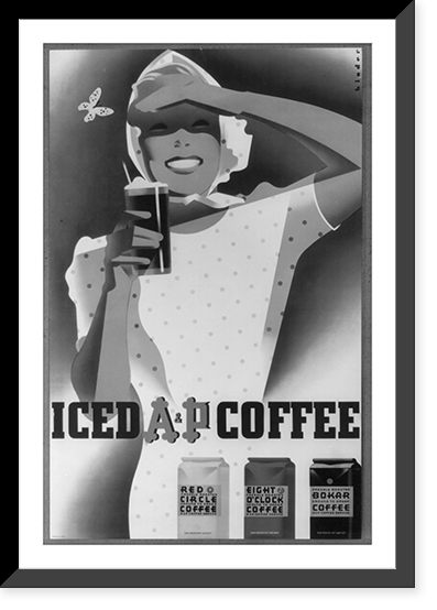 Iced A & P Coffee, Antique Print