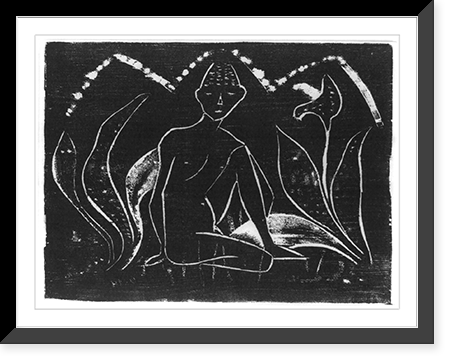 Historic Framed Print, [Boy among reeds. 1918/19],  17-7/8" x 21-7/8"