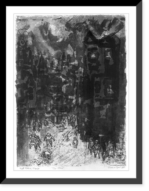 Historic Framed Print, The street - 3,  17-7/8" x 21-7/8"