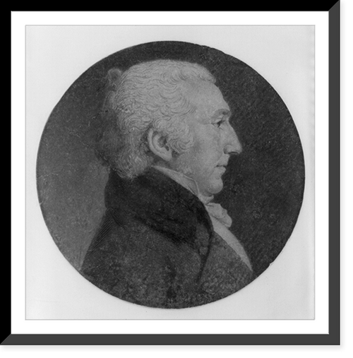 Historic Framed Print, [Dr. Michael Leib, head-and-shoulders portrait, right profile],  17-7/8" x 21-7/8"