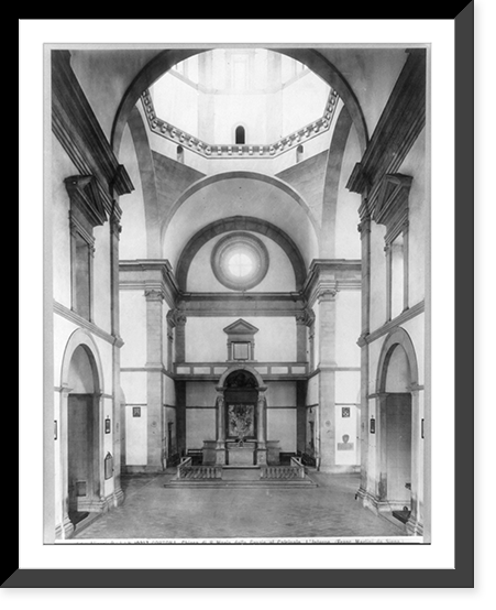 Cortona, Italy - Church of S. Maria delle Grazie al Calcinaio - Interior, Antique Poster