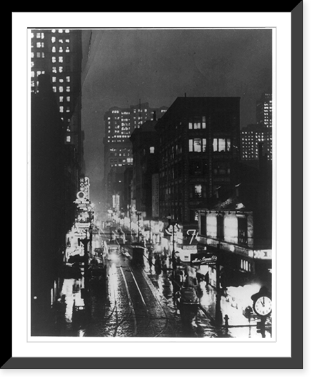 Historic Street Photo - Pittsburgh - Looking up Fifth Avenue at eleven