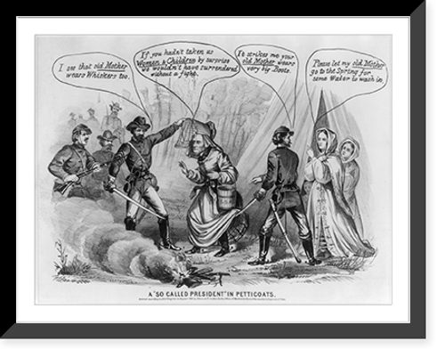 Historic Framed Print, A so called president" in petticoats",  17-7/8" x 21-7/8"
