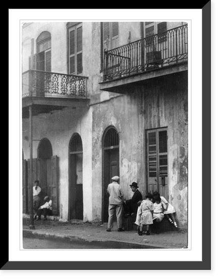 Historic Framed Print, New Orleans, La.: Little Italy in the Vieux Carre,  17-7/8" x 21-7/8"