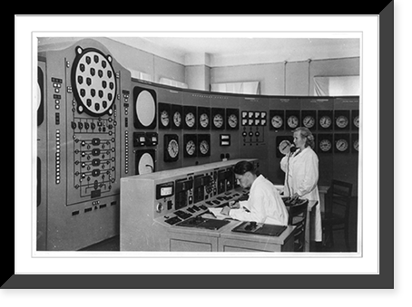 Obninsk USSR - Atomic electric power station - Central control panel of the atomic electric power station, Vintage Poster