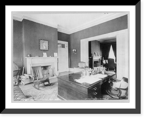 Historic Framed Print, The President's Office, White House,  17-7/8" x 21-7/8"