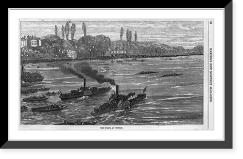 Historic Framed Print, [Illus. of Oxford-Cambridge Regatta of 1869] - 5,  17-7/8" x 21-7/8"