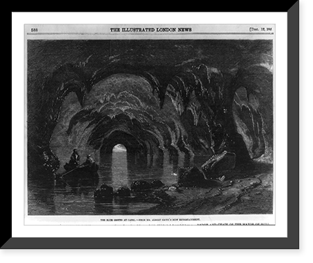 Blue Grotto at Capri"", Antique Print