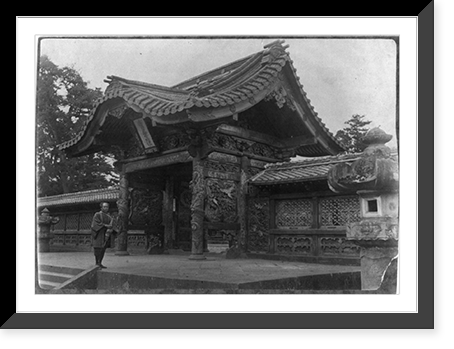 Gateway of the 1000 Lantern Temple, Shiba, Tokio, Historic Print