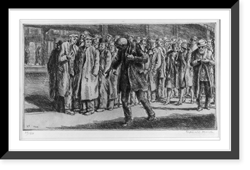 Historic Framed Print, Breadline.R.M. 1929.,  17-7/8" x 21-7/8"