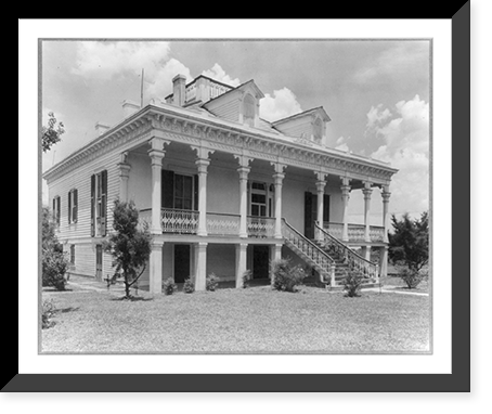 Louisiana - St. John Baptist(?) - Mt. Airy Plantation house, Historic Print