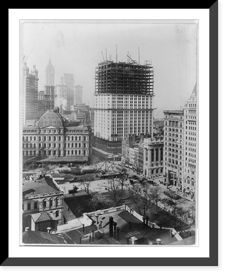 Woolworth bldg. iron work, made April 4th, 1912, Antique Print
