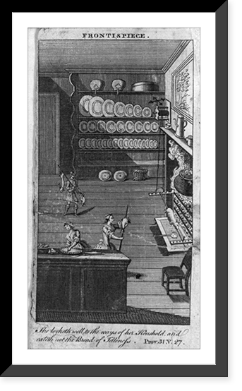 The spit-roasting of a suckling pig in a grand kitchen, Vintage Poster