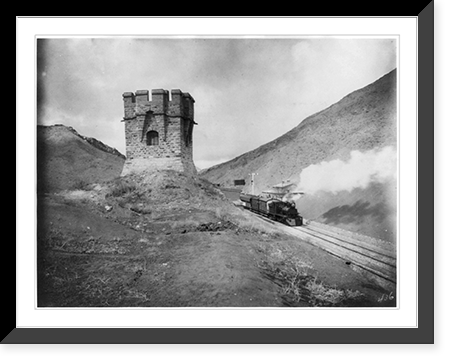 Kach Station and blockhouse near the divide between Harnai and Quetta, Vintage Wall Art