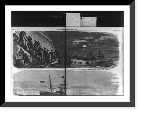 Evacuation of Fort Moultrie by Major Anderson and the United States troops, on Christmas night, 1860 - the troops conveying powder and other stores in sloop to Fort Sumpter sic Antique Wall Art P