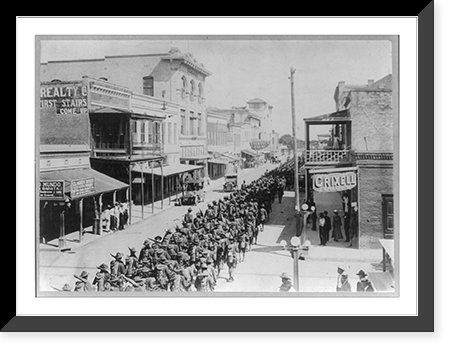 U.S. Army - 4th Infantry arriving in Brownsville, Texas, Vintage Poster
