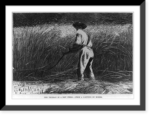 Historic Framed Print, The veteran in a new field,  17-7/8" x 21-7/8"