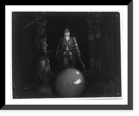 Olive Tell in Her Sister" looking at crystal ball", Vintage Poster